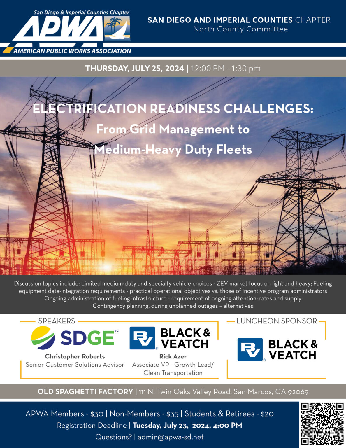 APWA July 2024 North County Meeting – APWA San Diego/Imperial Chapter