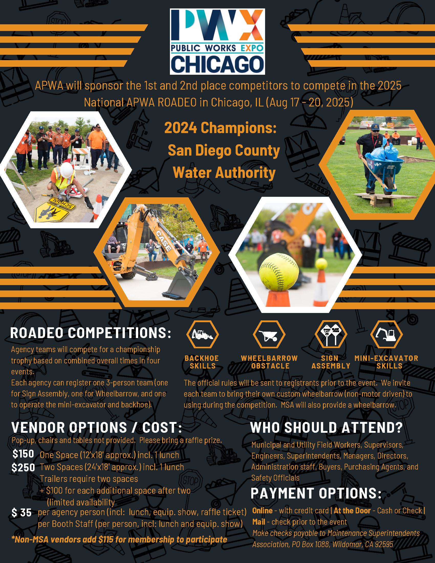 MSA/APWA Equipment Show, Vendor Demo & Roadeo Competition – APWA San ...